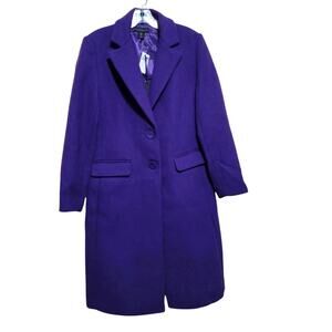 House of Harlow 1960 Women's Purple Woolblend Peacoat Sz Small NWT